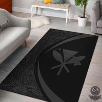 Hawaii Kanaka Polynesian Area Rug Circle Style Rug Grey - Polynesian Pride