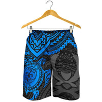 Pohnpei Polynesian Shorts (Men) - Polynesian Blue Turtle BLUE - Polynesian Pride