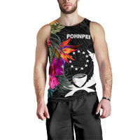 Pohnpei Men's Tank Top - Polynesian Hibiscus Pattern - Polynesian Pride