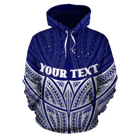 Federated States of Micronesia Polynesian Custom Hoodie Blue Pride Map nd Seal - Polynesian Pride