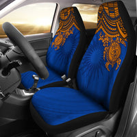 Marshall Islands Car Seat Covers - Marshall Islands Flag Blue Turtle Universal Fit Blue - Polynesian Pride