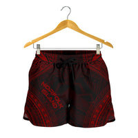 Norfolk Island Women's Shorts - Polynesian Chief Red Version Women Red - Polynesian Pride