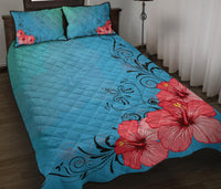 Hawaii Quilt Bed Set - Hibiscus Flower Red Quilt Bed Set - Polynesian Pride