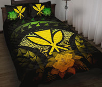 Kanaka Maoli (Hawaii) Polynesian Quilt Bed Set Hibiscus Reggae Black - Polynesian Pride