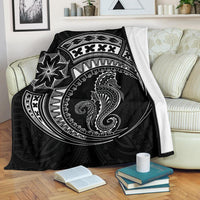 Seahorse Polynesian Blanket - Polynesian Tattoo Black White - Polynesian Pride