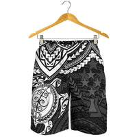 Kosrae Polynesian Shorts (Men) - White Turtle - Polynesian Pride