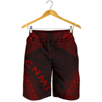 Northern Mariana Islands Men's Shorts - Polynesian Chief Red Version - Polynesian Pride