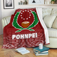Pohnpei Premium Blanket - Red Fog Style White - Polynesian Pride