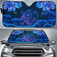 Hawaiian Turtle Hibiscus Polynesian - Car Sun Shades - Lucy Style Auto Sun Shade Universal Fit Indigo - Polynesian Pride