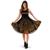 Hawaii Midi Dress - Polynesia Turtle Fog - Polynesian Pride