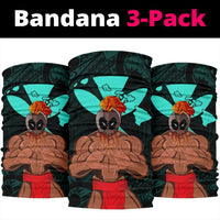Warrior Kanaka Map Polynesian Bandana 3-Pack - Turquoise - AH - Polynesian Pride