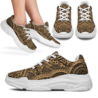 Polynesian Symmetry Gold Chunky Sneakers - Polynesian Pride