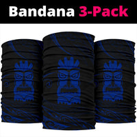Hawaii Tiki Polynesian Bandana 3-Pack - Blue - Polynesian Pride