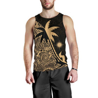 Marshall Islands Coconut Tree Men'S Tank Top Gold Gold - Polynesian Pride