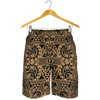 Polynesian Kakau Turtle Gold Men's Short - Polynesian Pride