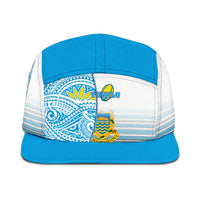 Tuvalu Rugby Hat Special 5 Panel Hat Universal Fit Blue - Polynesian Pride