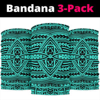 Polynesian Seamless Turquoise Bandana 3 - Pack - Polynesian Pride