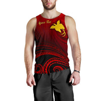 Papua New Guinea Custom Personalised Men's Tank Top - Raggiana Bird of Paradise Polynesian Patterns - Polynesian Pride