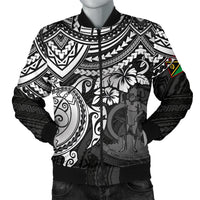 Vanuatu Polynesian Bomber Jacket (Men) - White Turtle White - Polynesian Pride