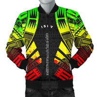 Society Islands Men Bomber Jackets - Polynesian Tattoo Reggae Reggae - Polynesian Pride