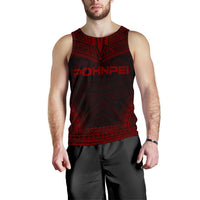 Pohnpei Men's Tank Top - Polynesian Chief Red Version Red - Polynesian Pride