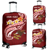 American Samoa Custom Personalised Luggage Covers - AS Seal Polynesian Patterns Plumeria - Polynesian Pride