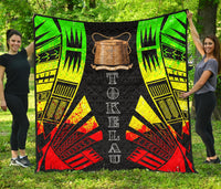 Tokelau Premium Quilt - Tokelau Coat Of Arms Polynesian Reggae Tattoo - Polynesian Pride