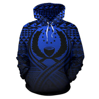 Pohnpei All Over Hoodie Lift up Blue - Polynesian Pride