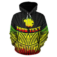 Pohnpei Polynesian Custom Hoodie Reggae Pride Map nd Seal - Polynesian Pride