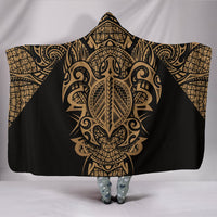 Hawaii Turtle Polynesian Hooded Blanket - Gold - Armor Style One Size Gold - Polynesian Pride