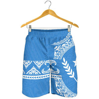 Kosrae Polynesian All Over Print Men's Short Blue - Polynesian Pride