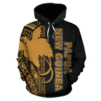 Papua New Guinea Polynesian ll Over Hoodie Gold Line - Polynesian Pride