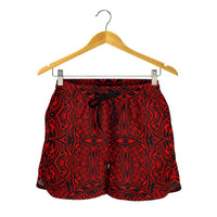 Polynesian Lauhala Mix Red Women's Short - Polynesian Pride