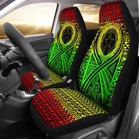 Northern Mariana Islands Car Seat Cover - Northern Mariana Islands Seal Polynesian Tattoo Reggae Universal Fit Reggae - Polynesian Pride