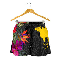 Papua New Guinea All Over Print Women's Shorts - Hibiscus Polynesian Pattern - Polynesian Pride