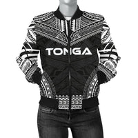 Tonga Polynesian Chief Women'S Bomber Jacket - Black Version Black - Polynesian Pride