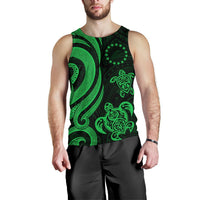 Cook Islands Men's Tank Top - Green Tentacle Turtle - Polynesian Pride