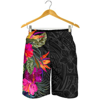 Polynesian All Over Print Men's Shorts - Hibiscus Pattern - Polynesian Pride