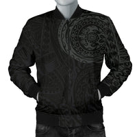 Polynesian Tattoo Style Men's Bomber Jacket Gray Gray - Polynesian Pride