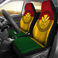 Hawaii Kanaka Flag Polynesian Car Seat Covers Ver 1.0 - Polynesian Pride