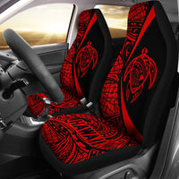 Hawaii Turtle Map Polynesian Car Seat Covers - Red - Circle Style - Polynesian Pride