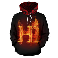 Hawaii Fire All Over Hoodie - Polynesian Pride