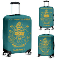 Solomon Islands Passport Luggage Covers Green - Polynesian Pride