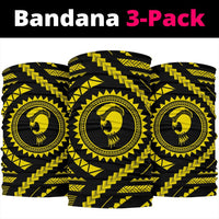 Hawaiian Ikaika Warrior Yellow Bandana 3-Pack - Polynesian Pride
