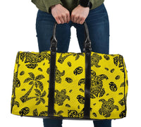 Polynesian Turtle Palm And Sea Pebbles Yellow Hawaii Travel Bag Travel Bag One size Yellow - Polynesian Pride