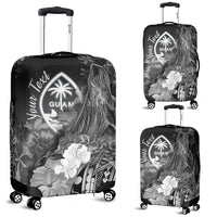 Guam Custom Personalised Luggage Covers - Humpback Whale with Tropical Flowers (White) - Polynesian Pride