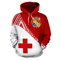 Tonga All Over Hoodie Split Style - Polynesian Pride