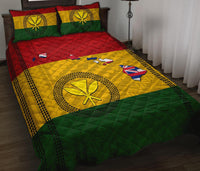 Hawaii Kanaka Flag Polynesian Quilt Bed Set - Polynesian Pride