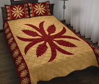 Hawaiian Quilt Pattern Flower Lovely Quilt Bed Set - Polynesian Pride