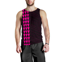 Hawaii Kakau Polynesian Coat Of Arms Men's Tank Top - Pink - Polynesian Pride